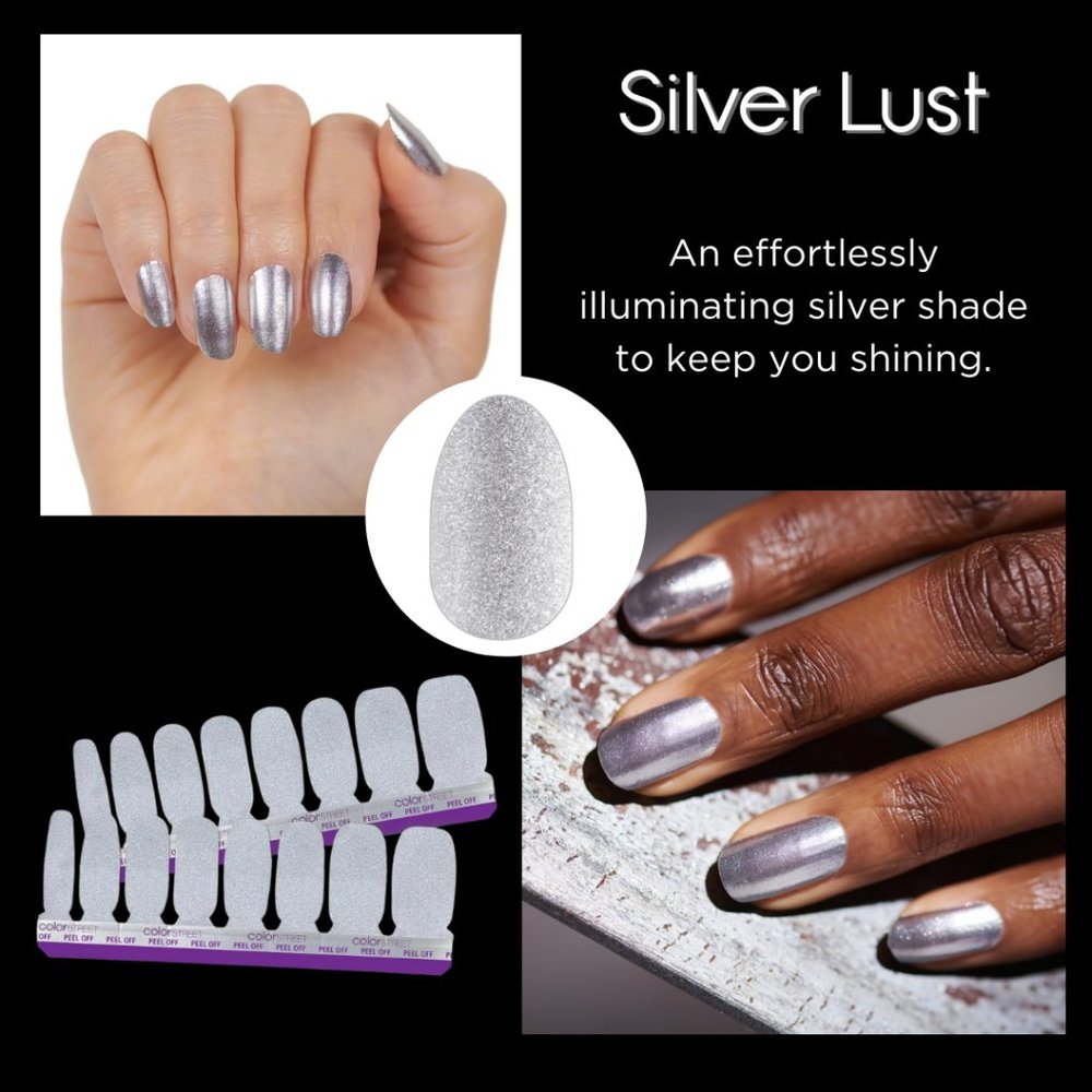 Silver Lust Color Street Dry Nail Polish